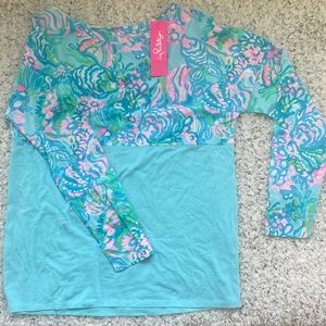 NWT lilly pulitzer Finn blue Ibiza shirt sz med